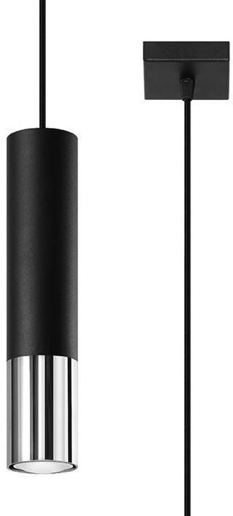 Sollux Lighting Loopez Pendelleuchte 1x40 W schwarz-chrom SL.0940
