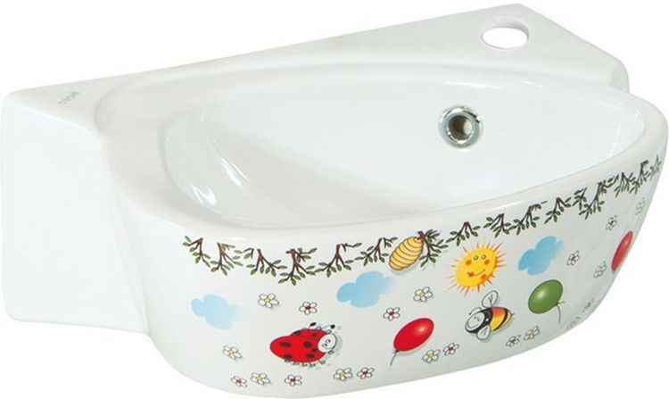 Creavit Kid Waschbecken 39x29 cm Klassisch für Kinder weiß CK035-FF