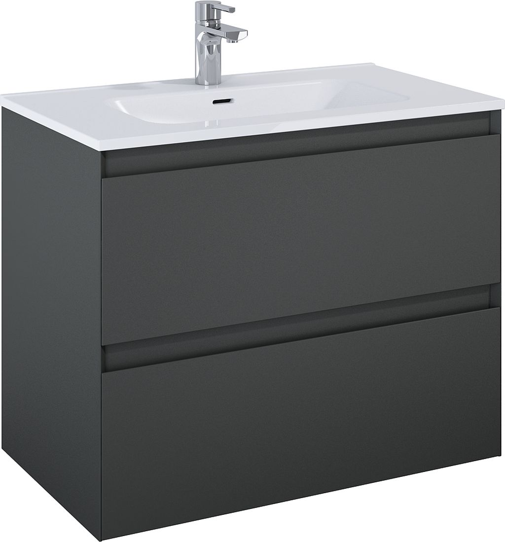 Elita Split Kabinett 80x45.8x63.5 cm Unterschrank hängend anthrazit RE010800056010