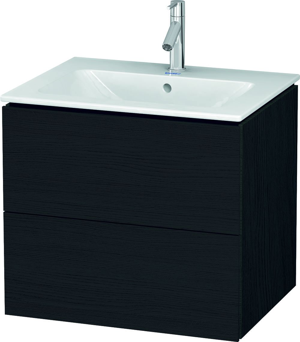 Duravit L-Cube Kabinett 62x48.1x55 cm Unterschrank hängend schwarz-eiche LC624001616