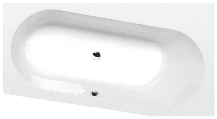 Polysan Astra Eckbadewanne 165x90 cm rechtsseitig weiß 31611
