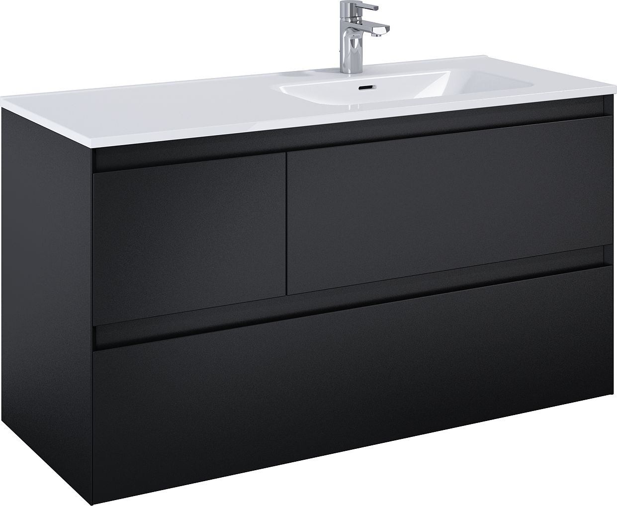 Elita Split Kabinett 120x45.8x63.5 cm Unterschrank hängend schwarz RE012005157160