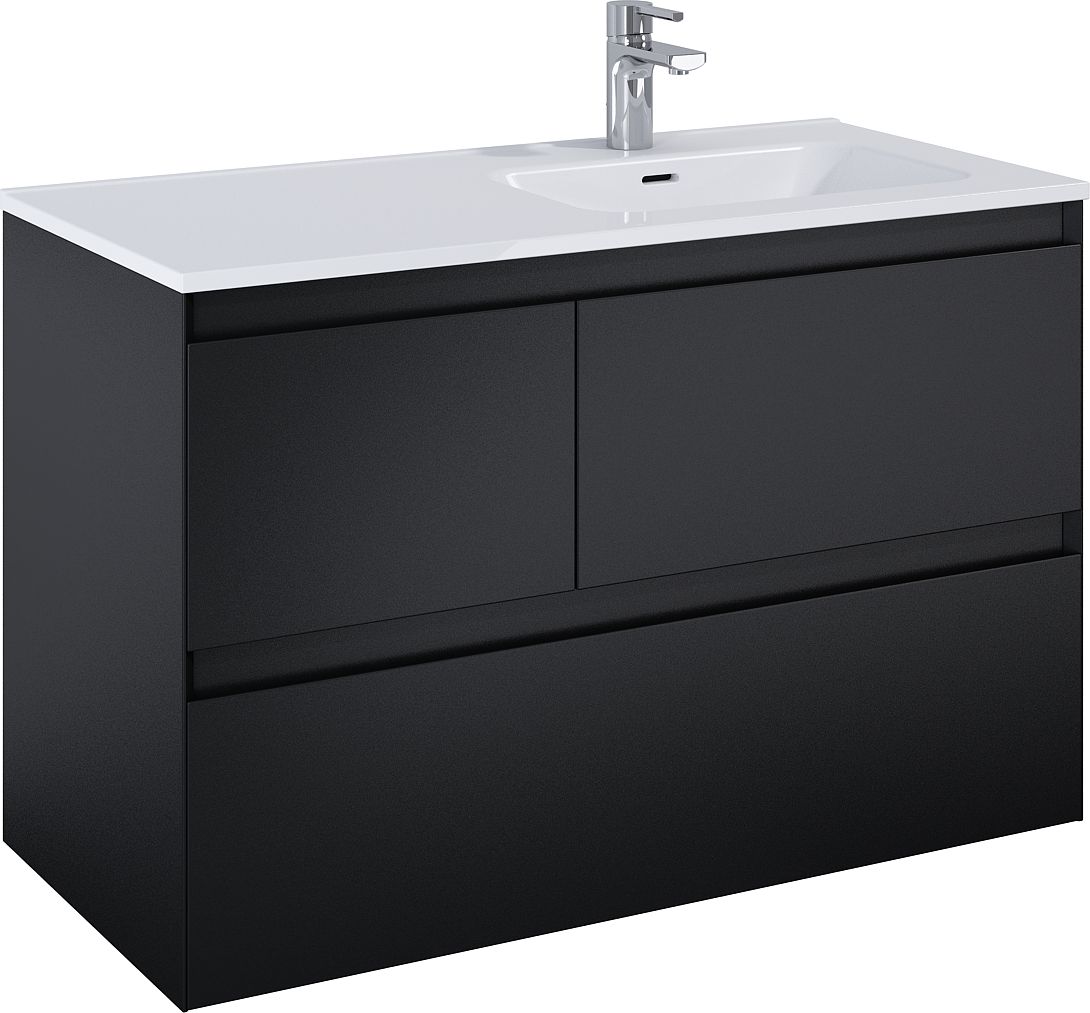 Elita Split Kabinett 100x45.8x63.5 cm Unterschrank hängend schwarz RE011005157160