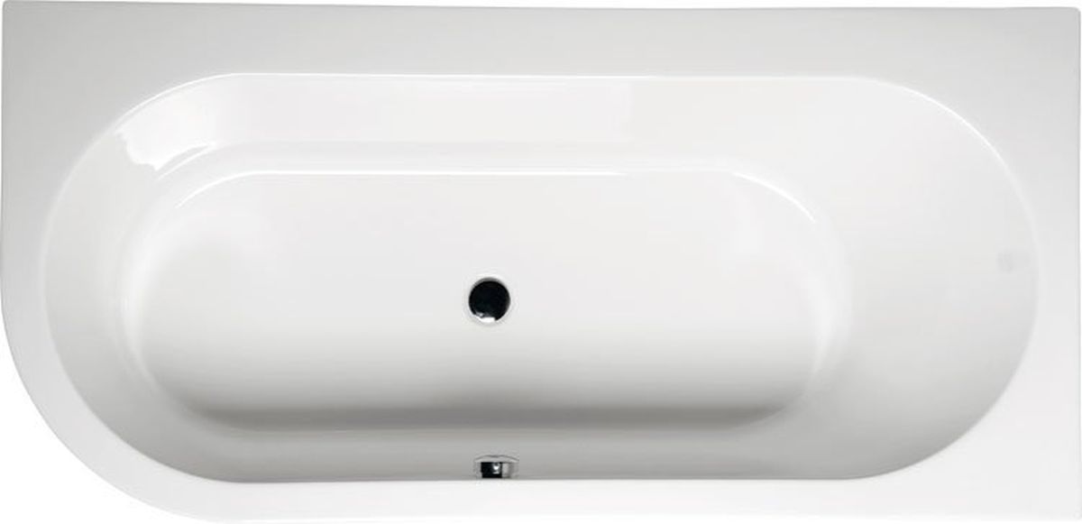 Polysan Astra Schlanke Eckbadewanne 165x80 cm rechtsseitig weiß 34611S