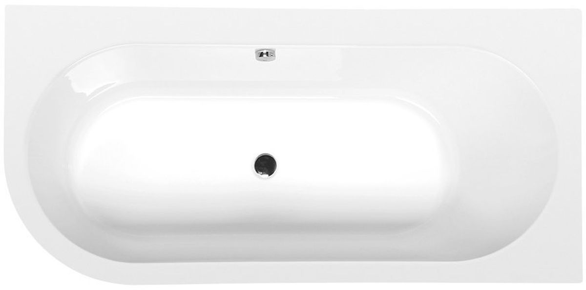 Polysan Astra Eckbadewanne 160x75 cm rechtsseitig weiß 34611M