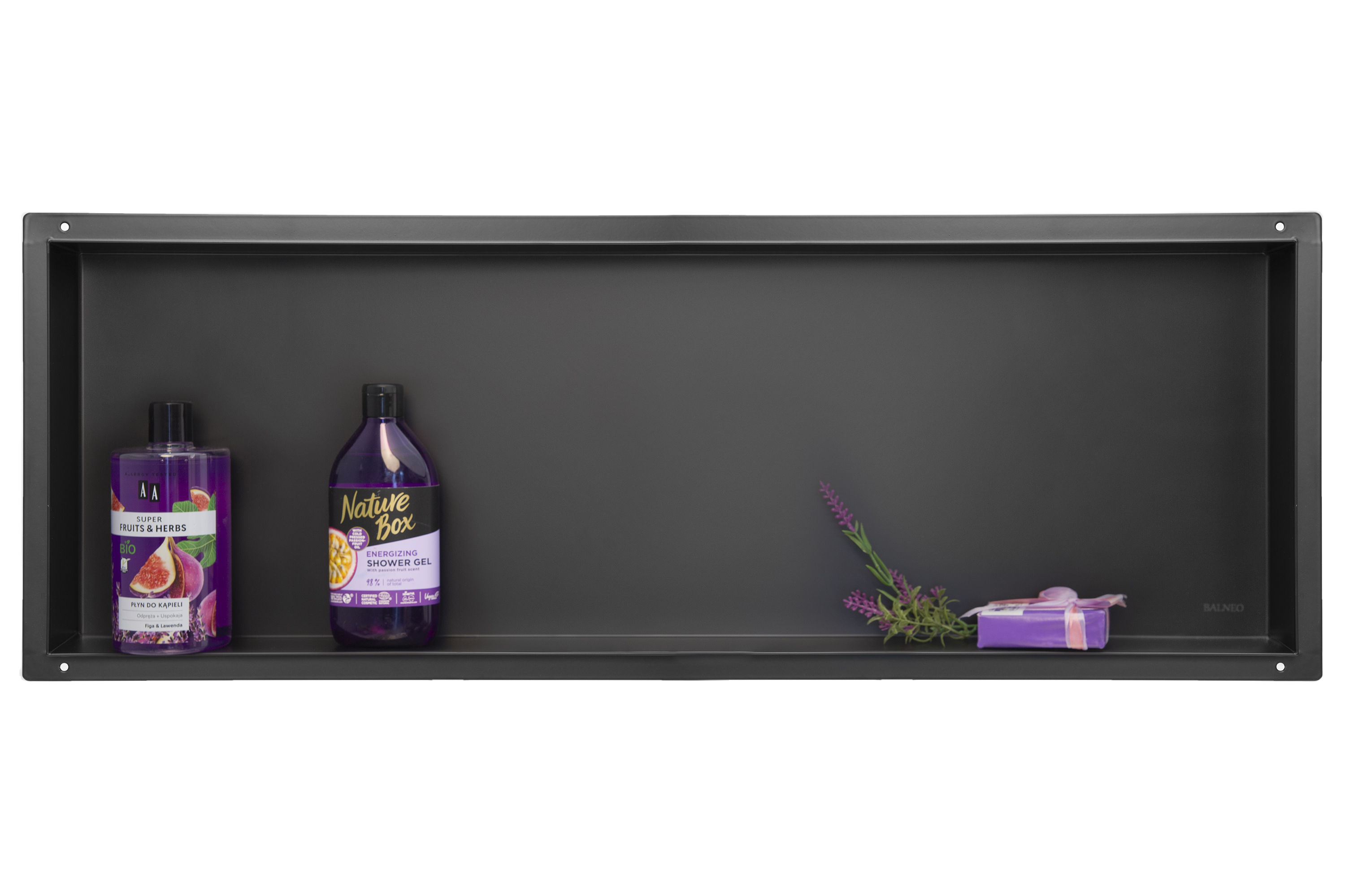 Balneo Wall-Box No Rim Black Nischenregal 90 cm schwarz OB-BL5-NR