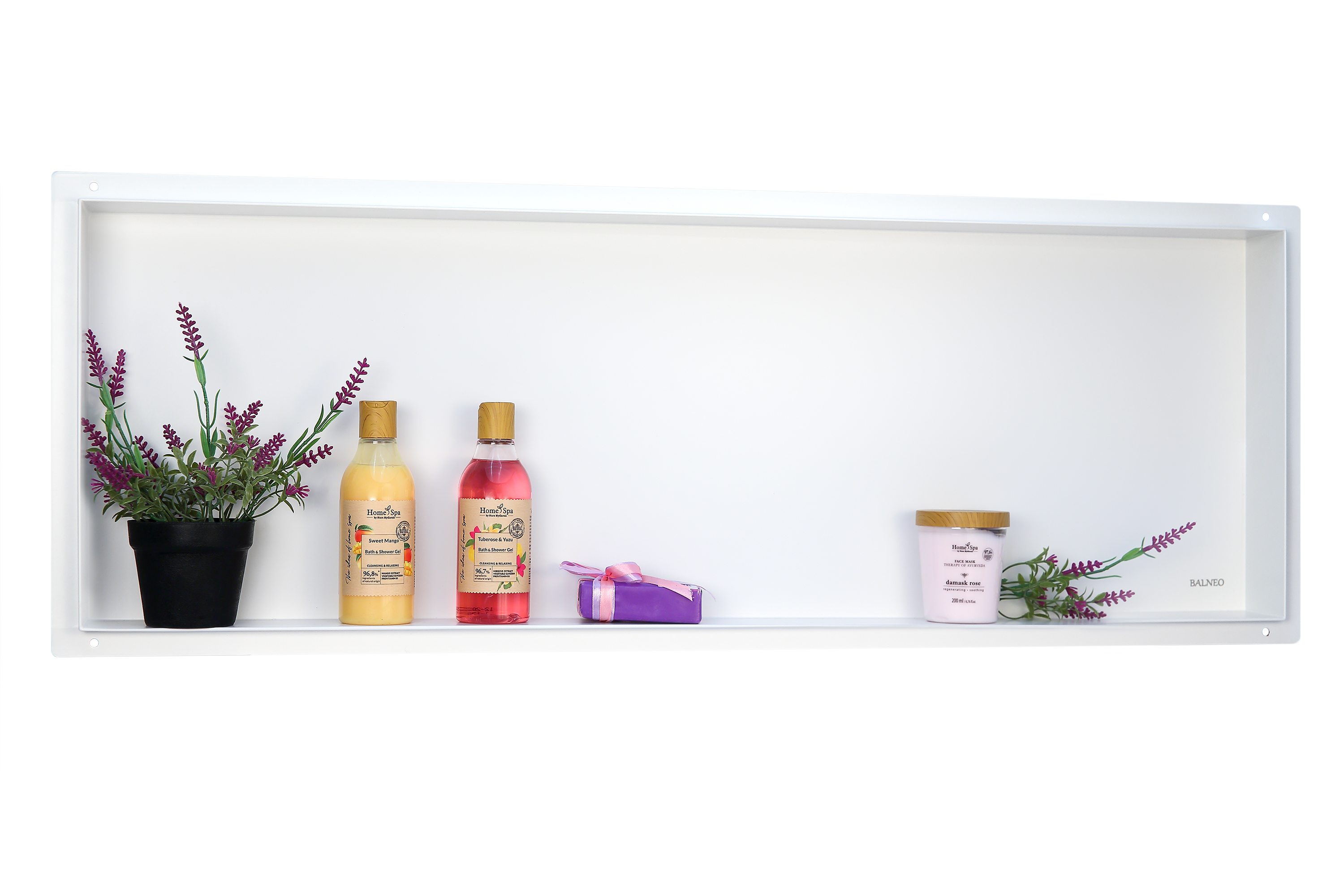 Balneo Wall-Box No Rim White Nischenregal 90 cm weiß OB-WH6-NR