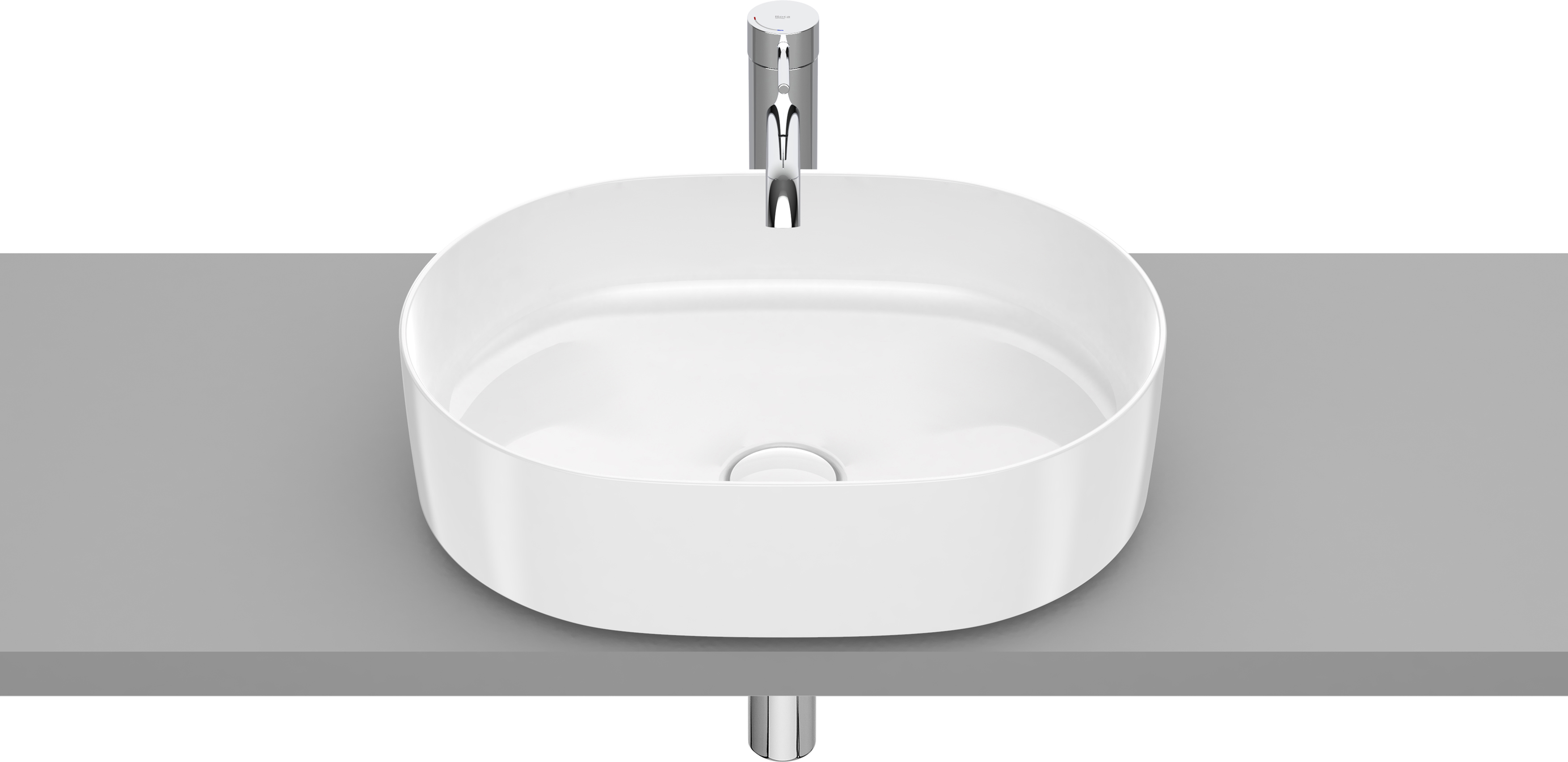 Roca Inspira Waschbecken 50x37 cm oval Aufsatzwaschbecken weiß A327520S00