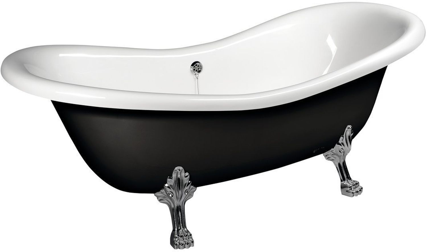 Polysan Charleston Freistehende Badewanne 188x80 cm oval zweifarbig 72958