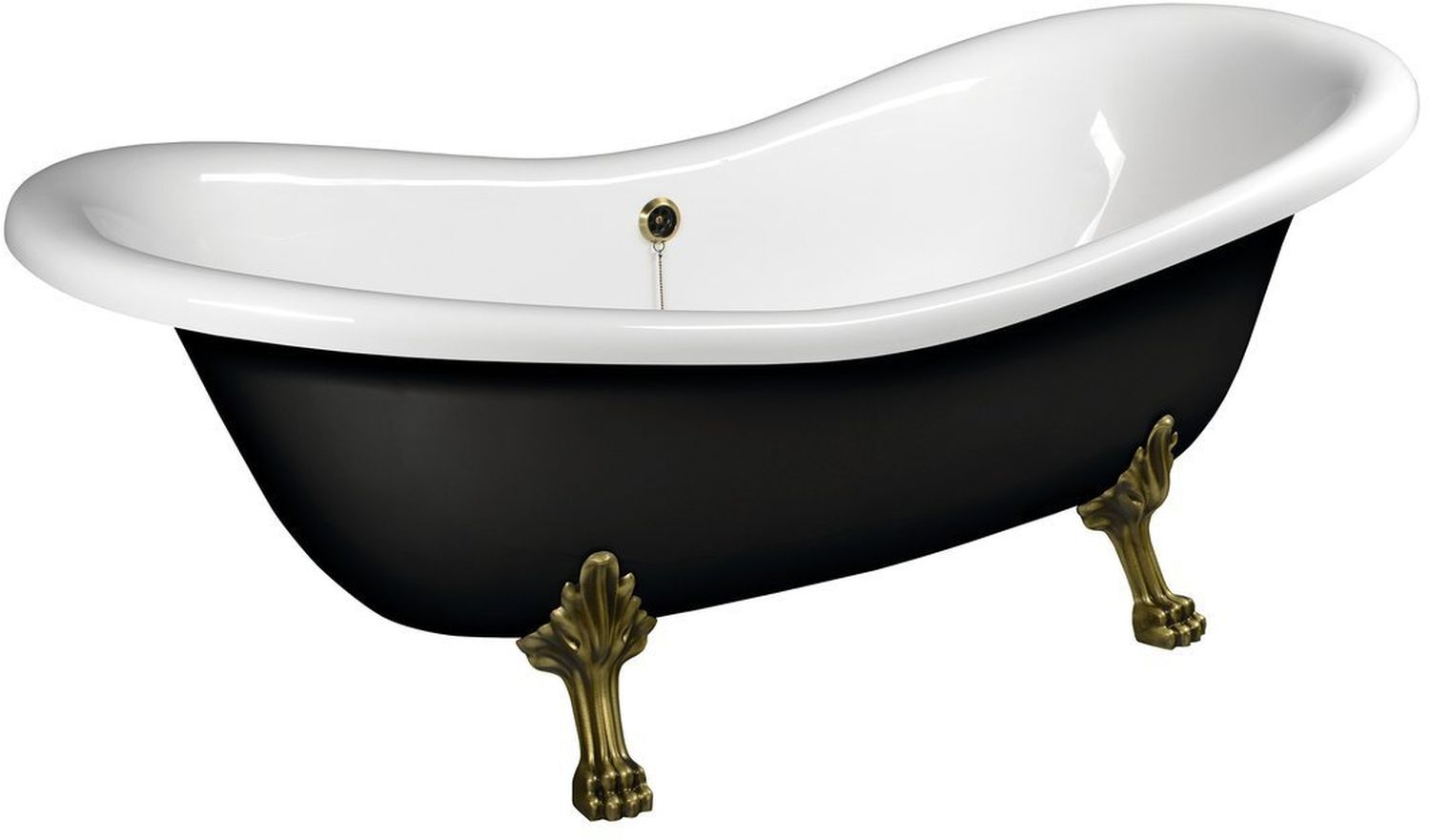 Polysan Charleston Freistehende Badewanne 188x80 cm oval zweifarbig 72960