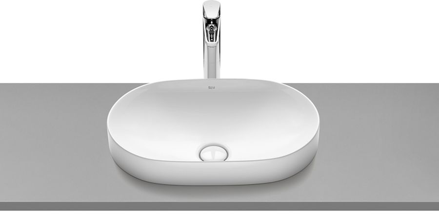 Roca Inspira Waschbecken 55x37 cm oval Einbauwaschbecken weiß A327527S00