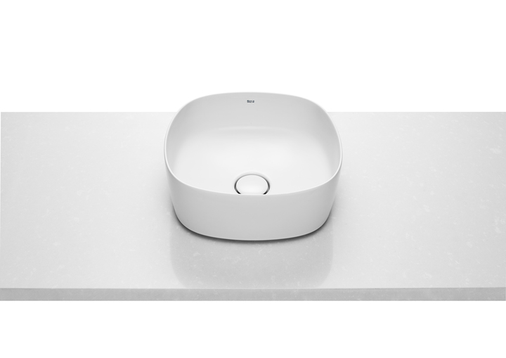 Roca Inspira Waschbecken 37x37 cm quadratisch Aufsatzwaschbecken weiß A327502S00