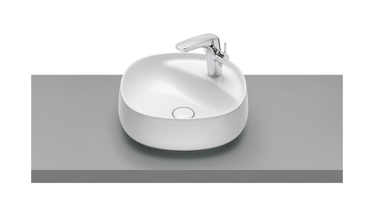Roca Beyond Waschbecken 45.5x45.5 cm rund Aufsatzwaschbecken weiß A3270B9S00