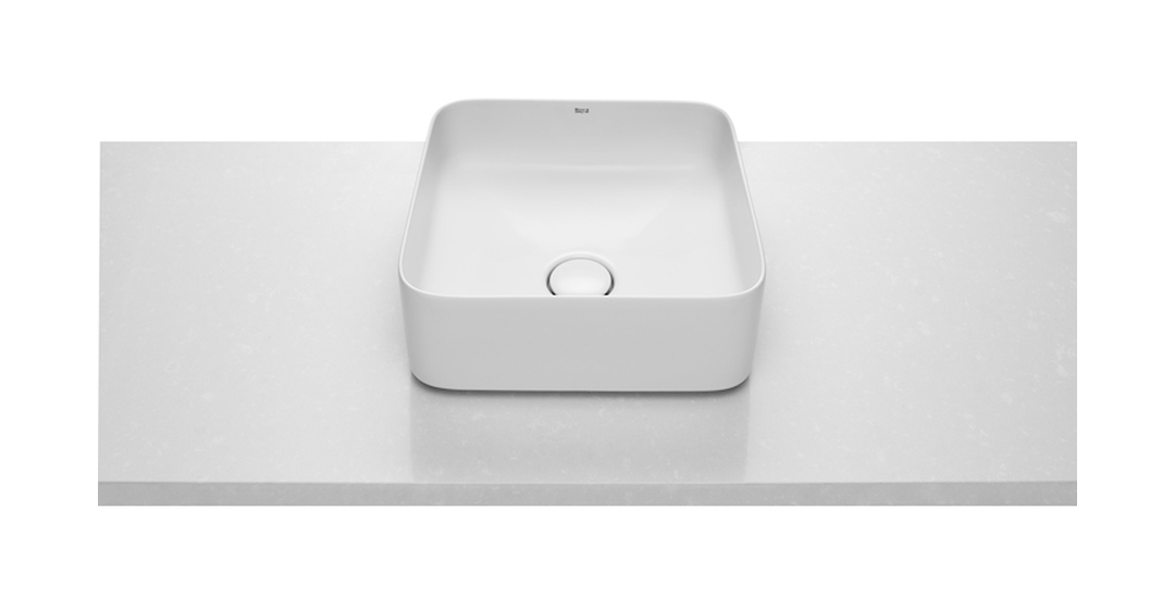 Roca Inspira Waschbecken 37x37 cm quadratisch Aufsatzwaschbecken weiß A327532S00