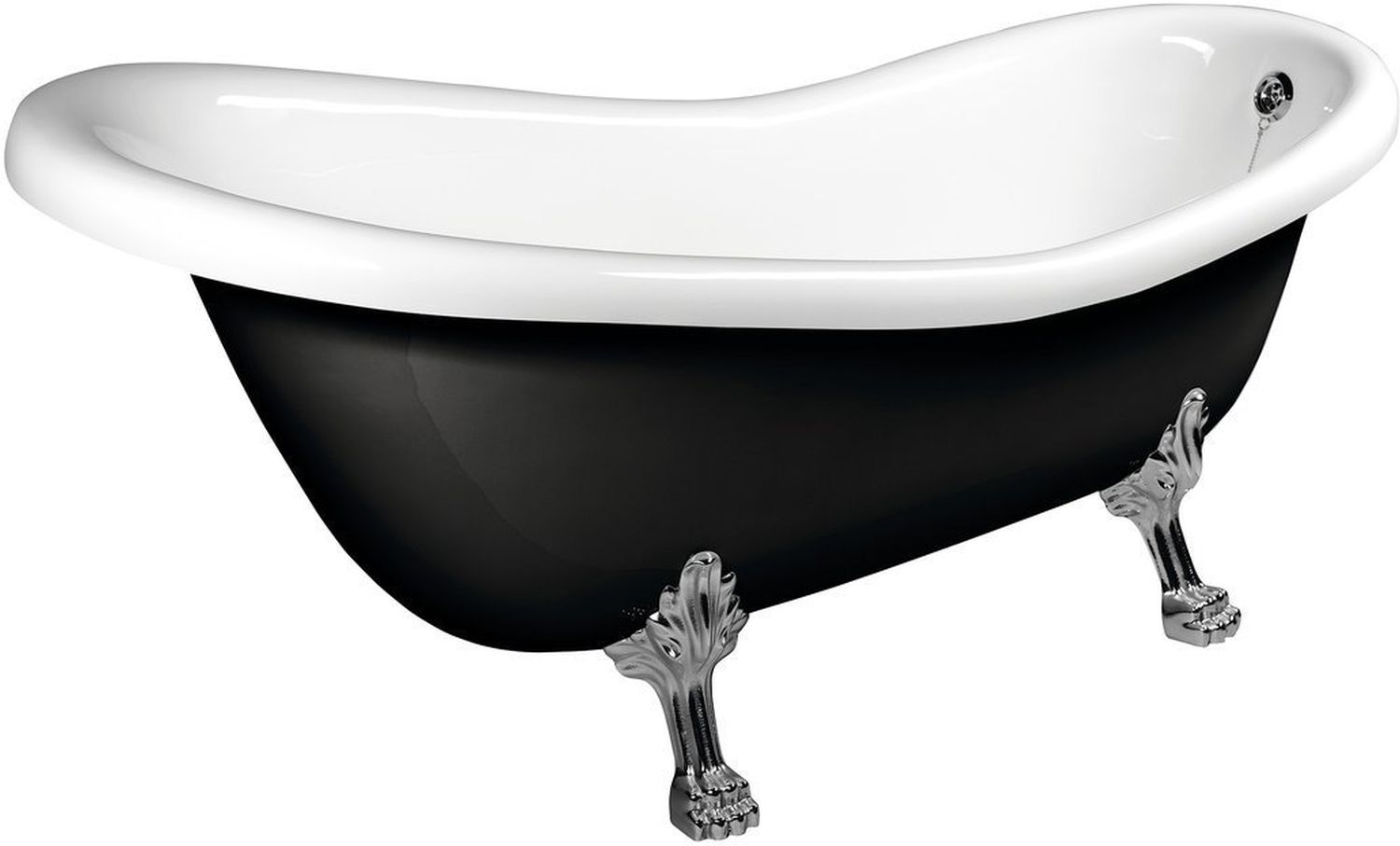 Polysan Retro Freistehende Badewanne 169x75 cm oval zweifarbig 72967