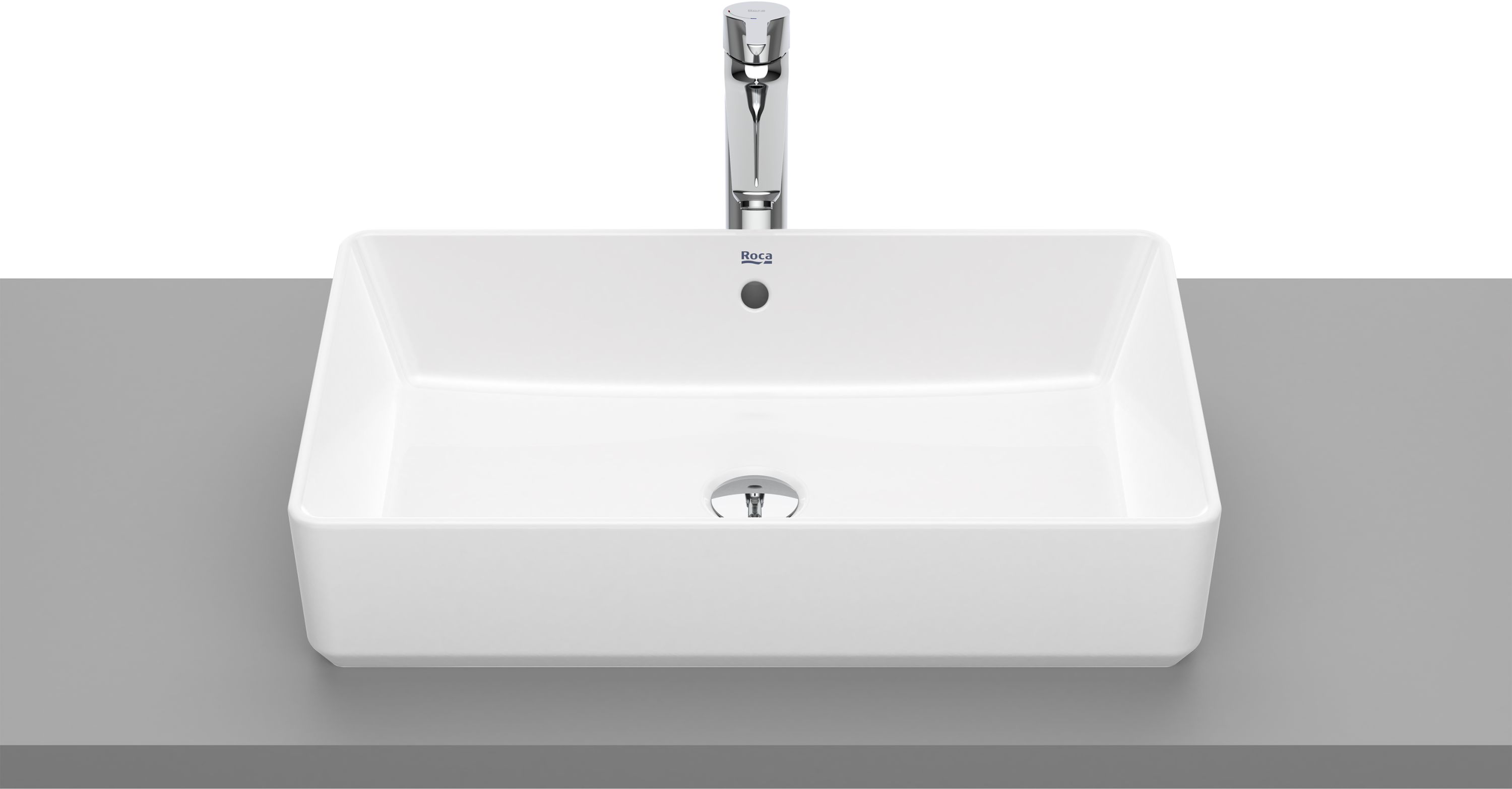 Roca Gap Waschbecken 60x37 cm rechteckig Aufsatzwaschbecken weiß A3270Y2S00