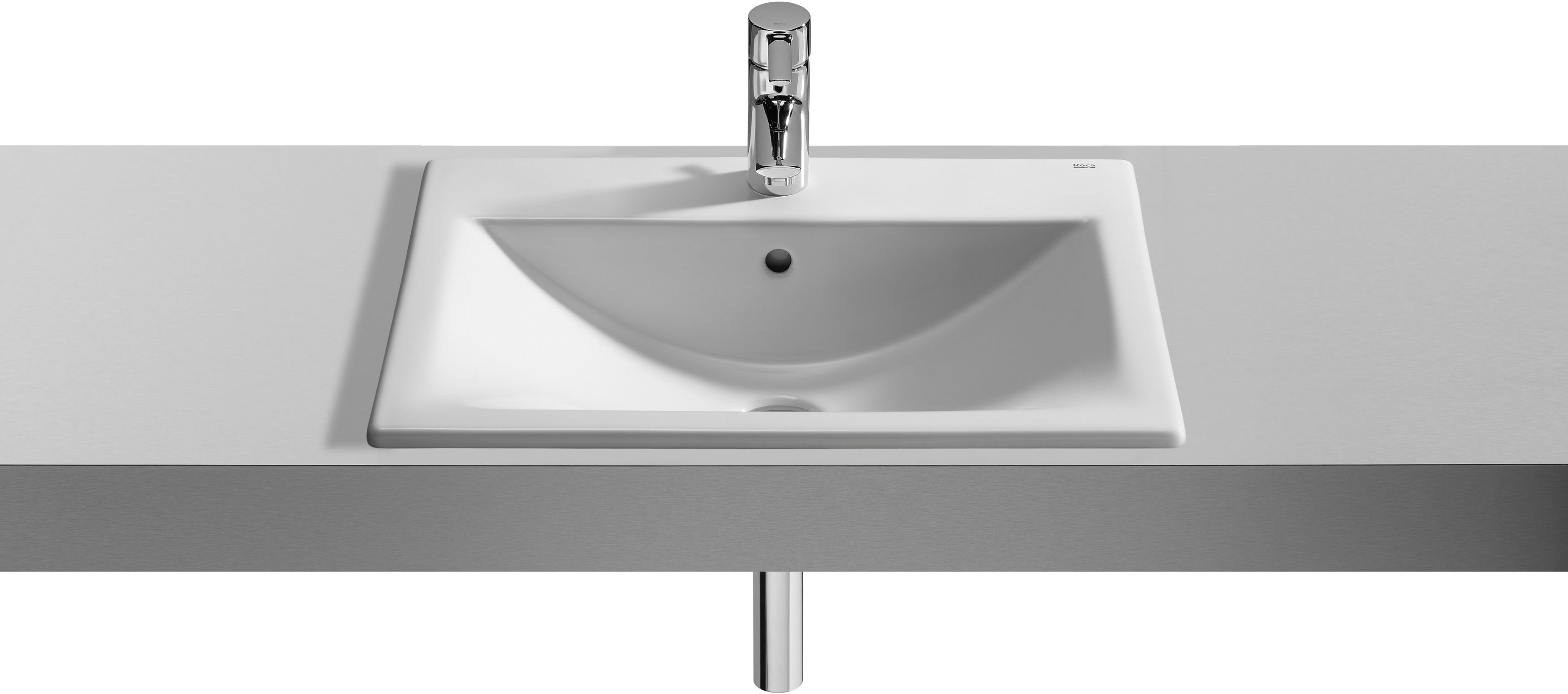 Roca Diverta Waschbecken 55x42.5 cm rechteckig Einbauwaschbecken weiß A327116S00