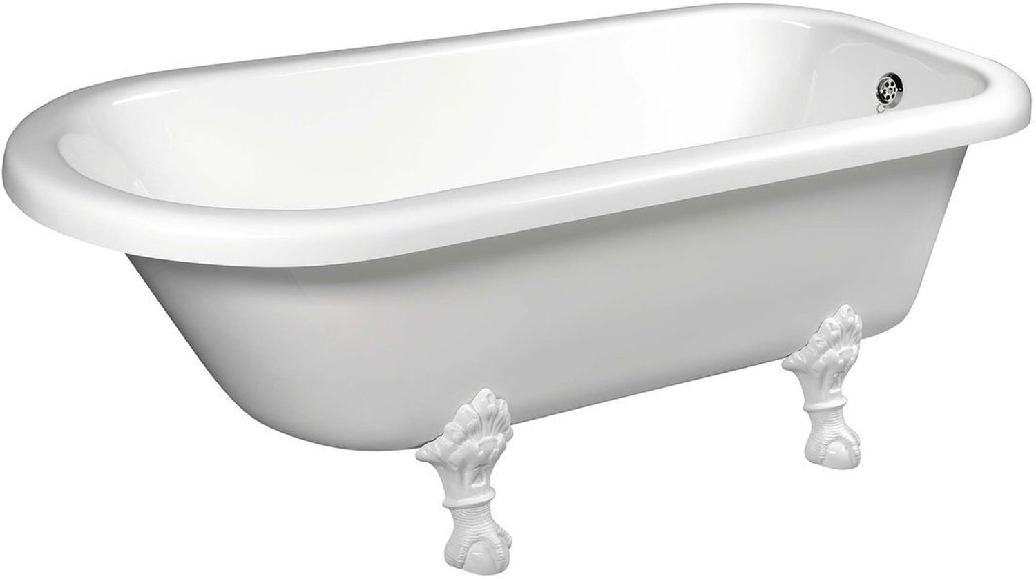 Polysan Foxtrot Freistehende Badewanne 170x75 cm oval weiß 68112