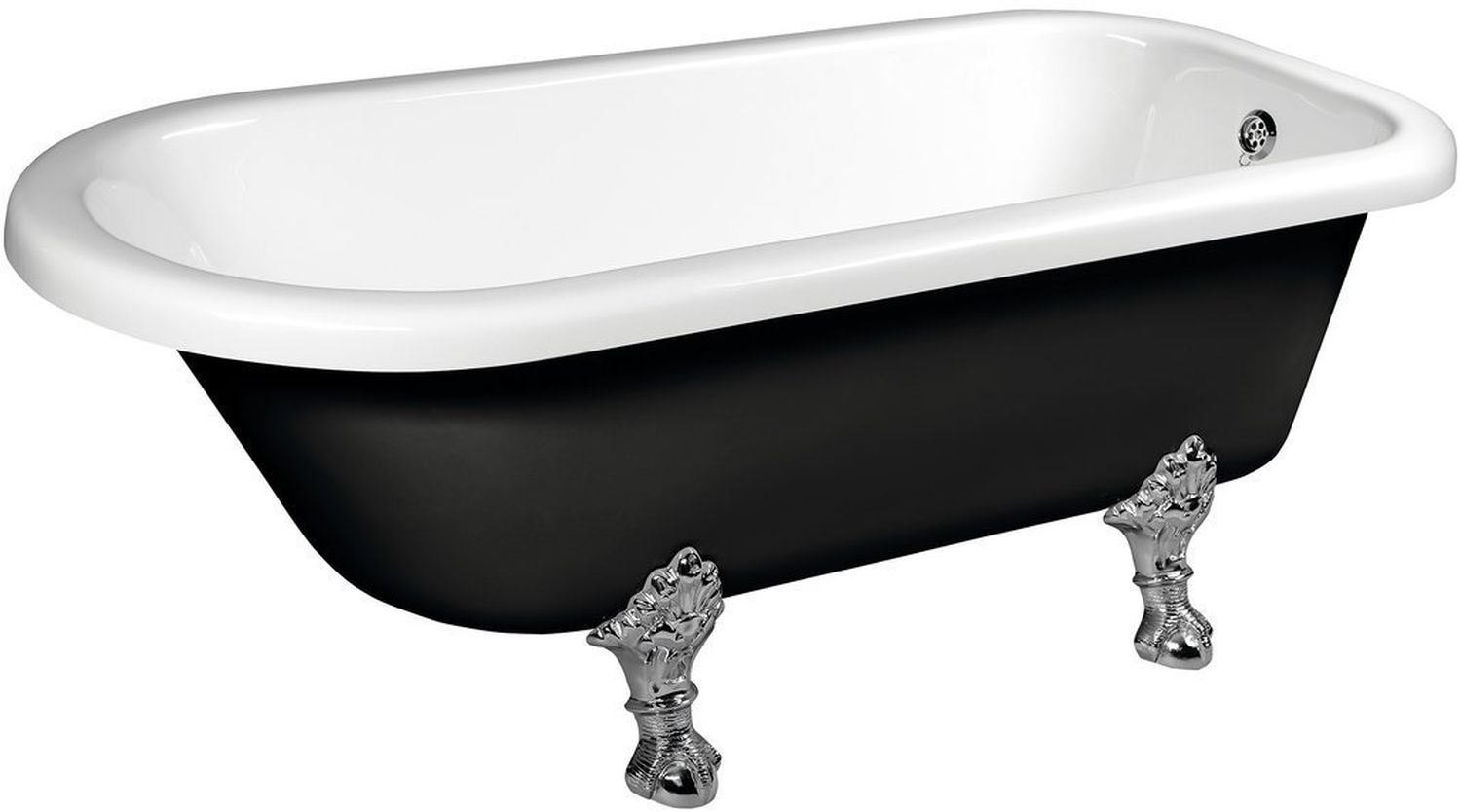 Polysan Foxtrot Freistehende Badewanne 170x75 cm oval zweifarbig 72961