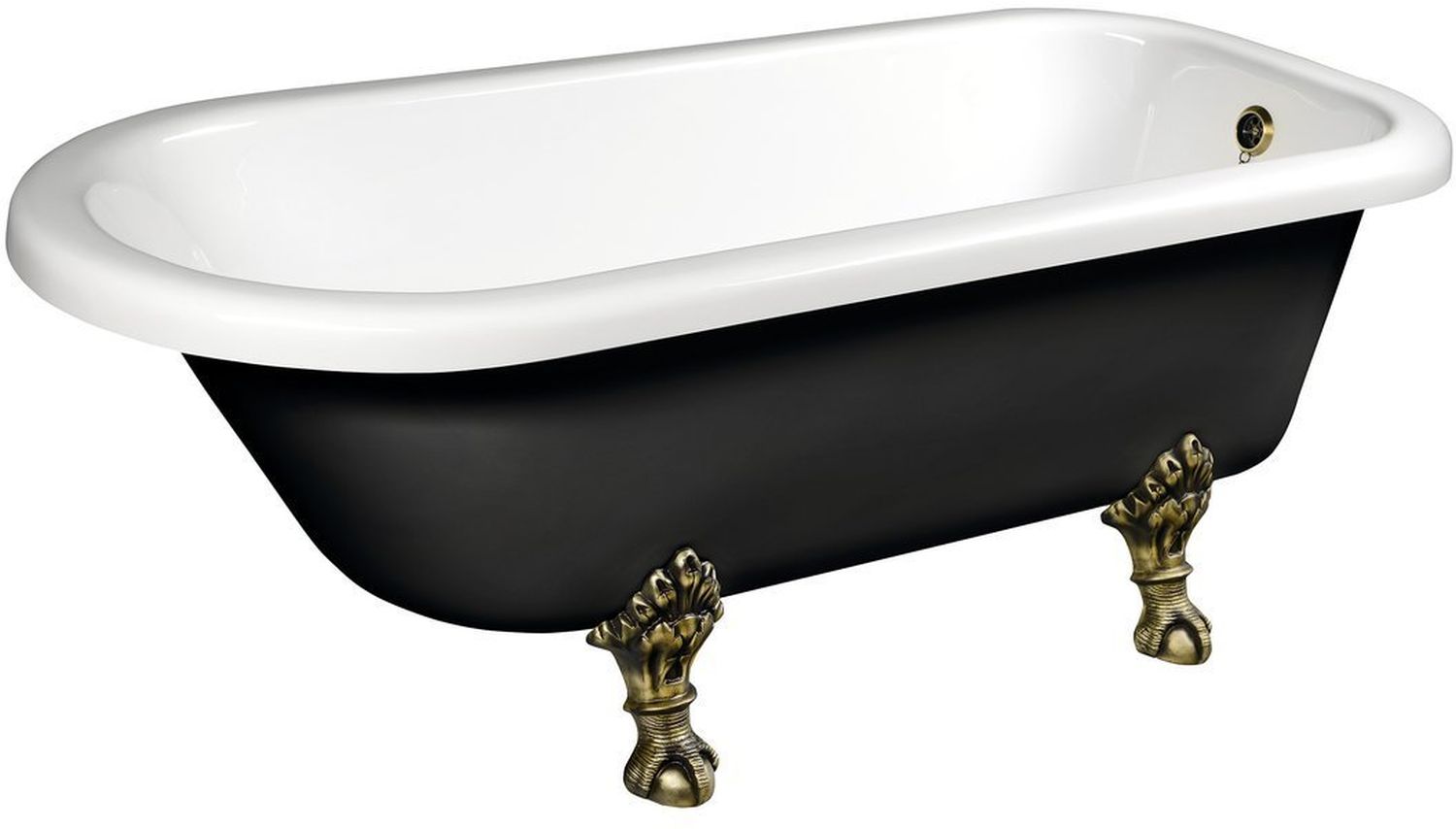 Polysan Foxtrot Freistehende Badewanne 170x75 cm oval zweifarbig 72963