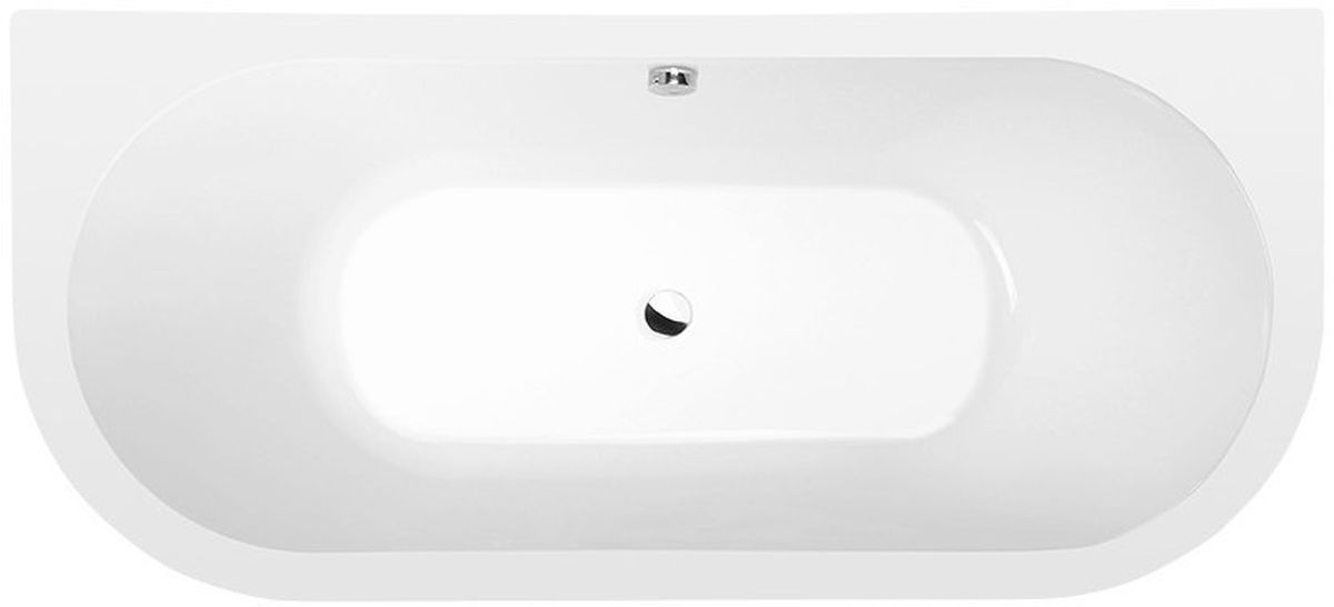 Polysan Viva Wandmontierte Badewanne 170x75 cm oval weiß 89119M