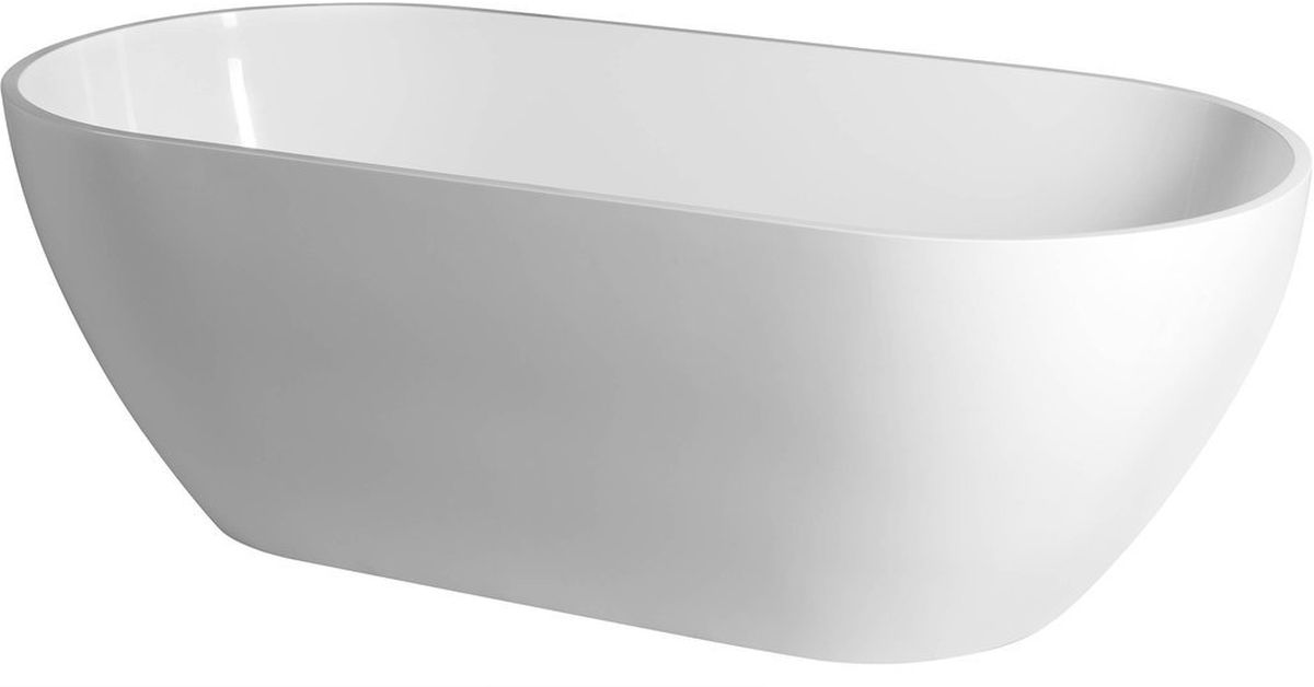 Polysan Reduta Freistehende Badewanne 150x75 cm oval weiß 72843