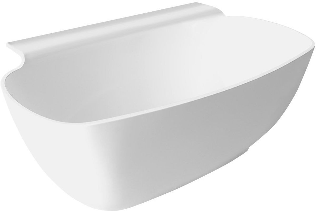 Polysan Nigra Wandmontierte Badewanne 158x80 cm oval weiß 82511