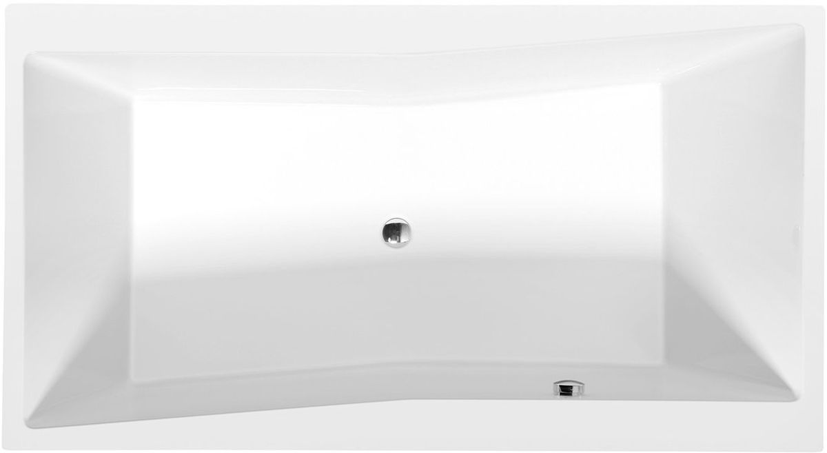 Polysan Quest Schlanke rechteckige Badewanne 180x100 cm weiß 78511S