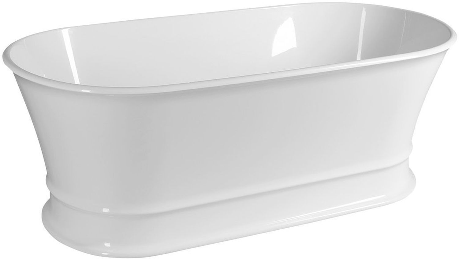 Polysan Delonix Freistehende Badewanne 170x84 cm oval weiß 92130