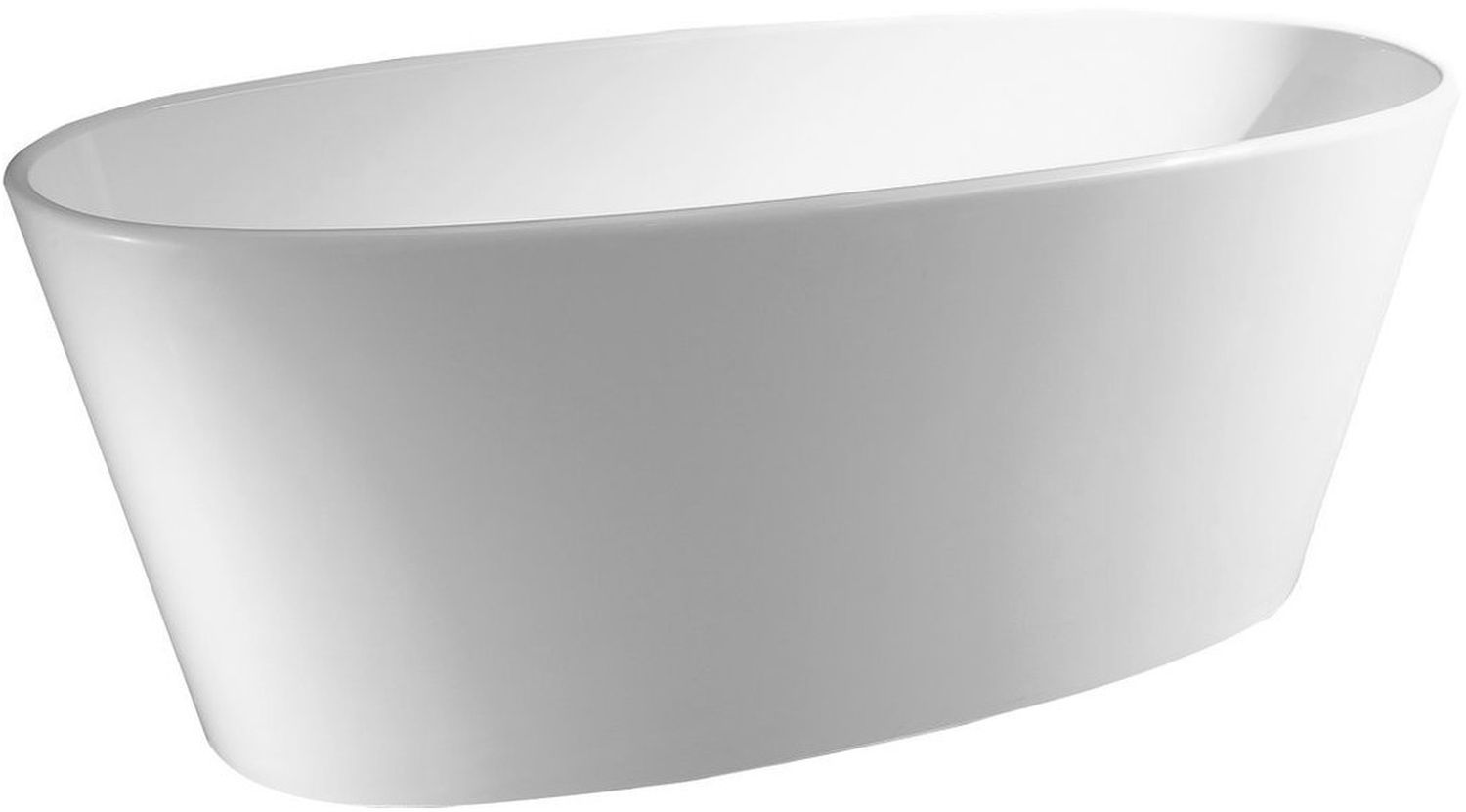 Polysan Tess Freistehende Badewanne 157x70 cm oval weiß 99613