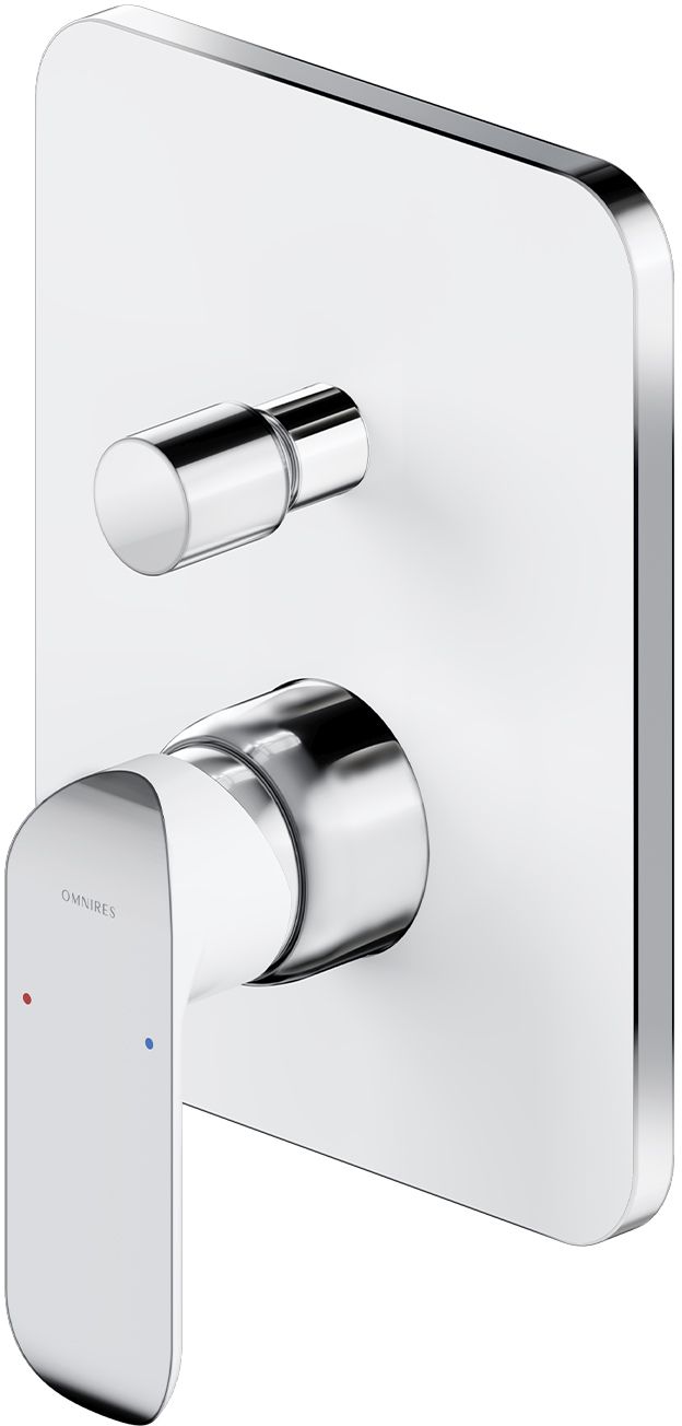 Omnires Sacramento Badewannen- und Duscharmatur Unterputz chrom-weiß SC2335XCRB