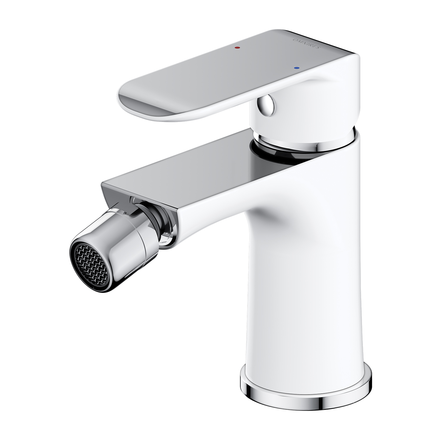 Omnires Sacramento Bidet-Wasserhahn stehend chrom-weiß SC2320CRB