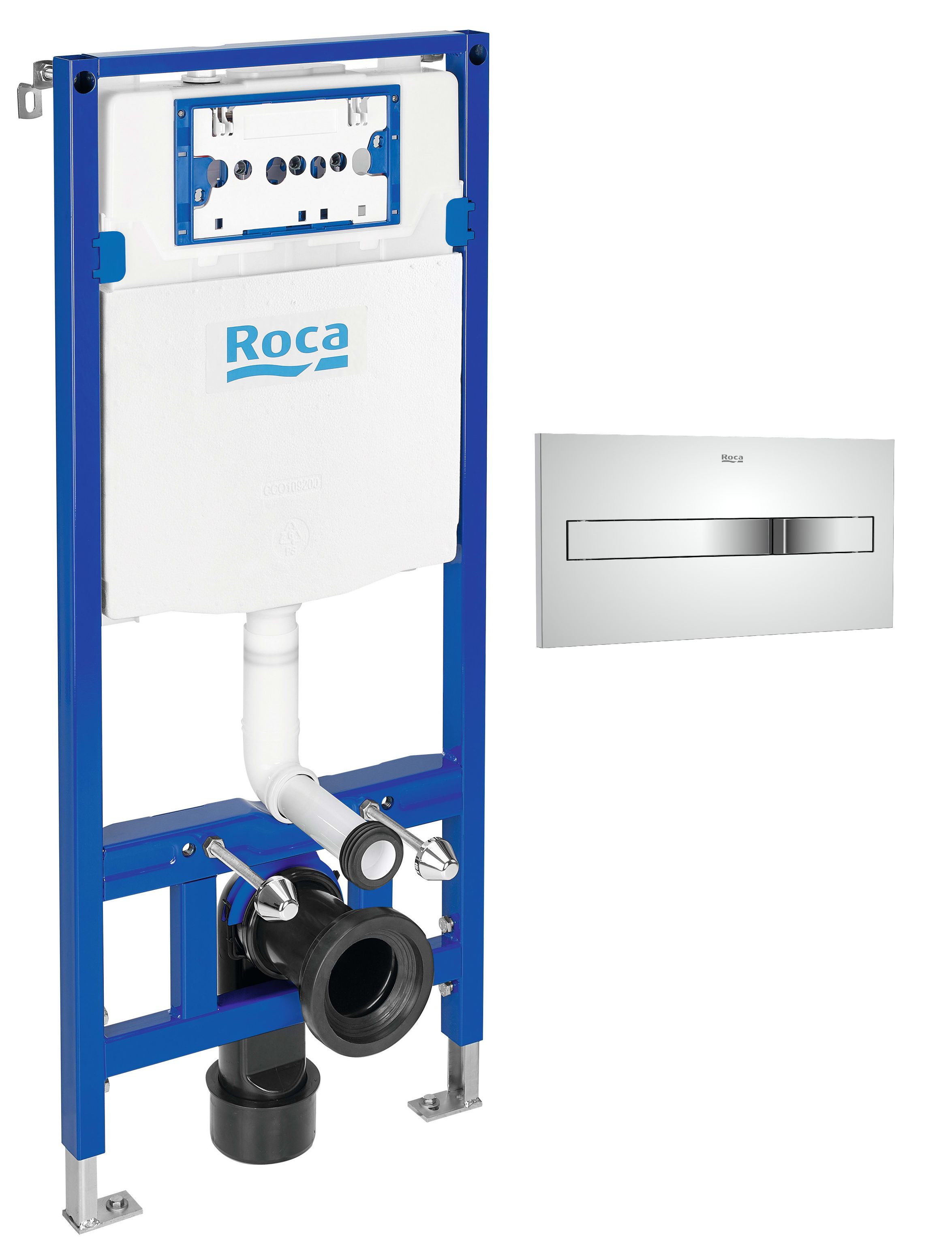 Set Unterputzrahmen Roca Duplo One A890070020, Betätigungsplatte Roca PL A890196001