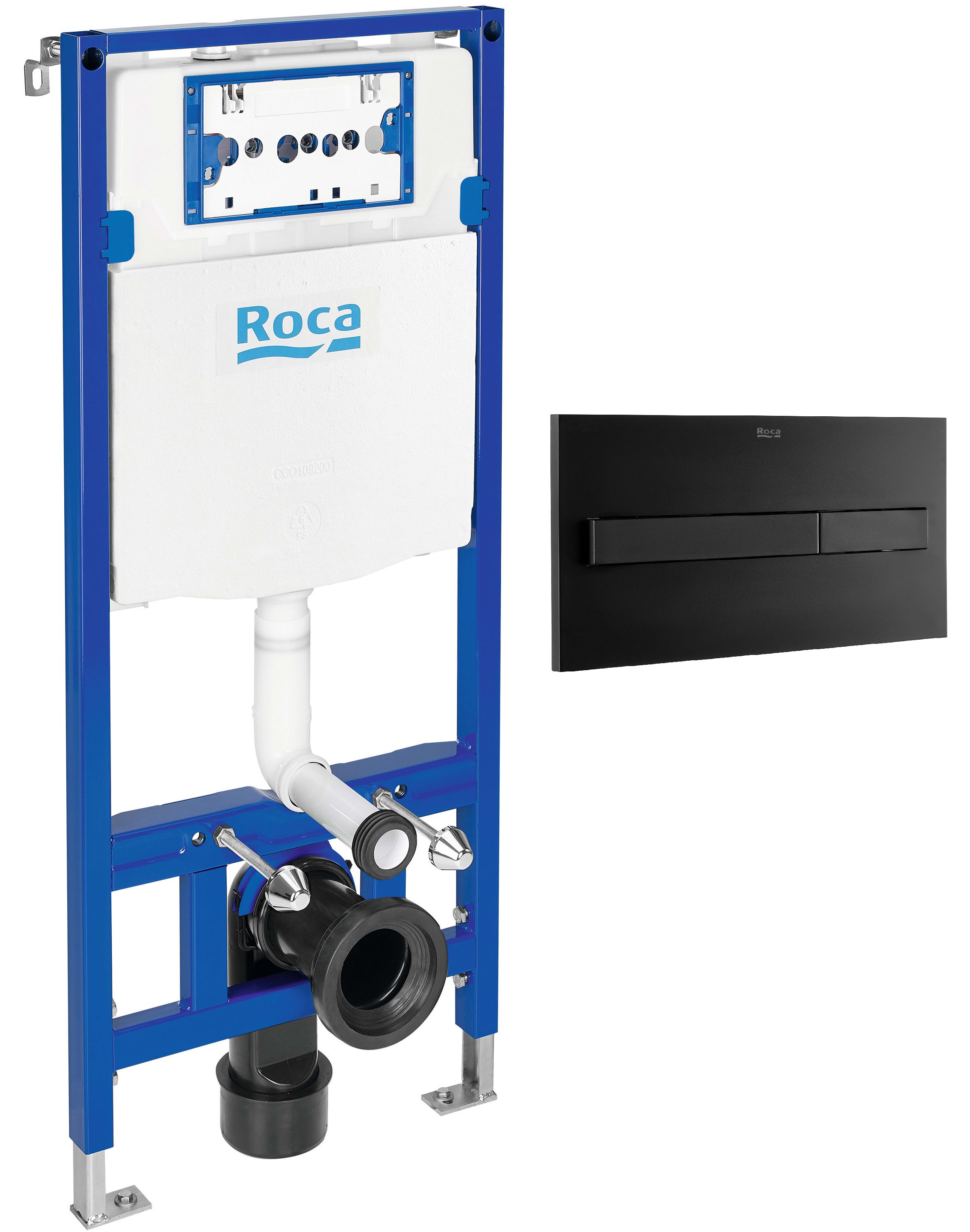 Set Unterputzrahmen Roca Duplo One A890070020, Betätigungsplatte Roca PL7 A890188206