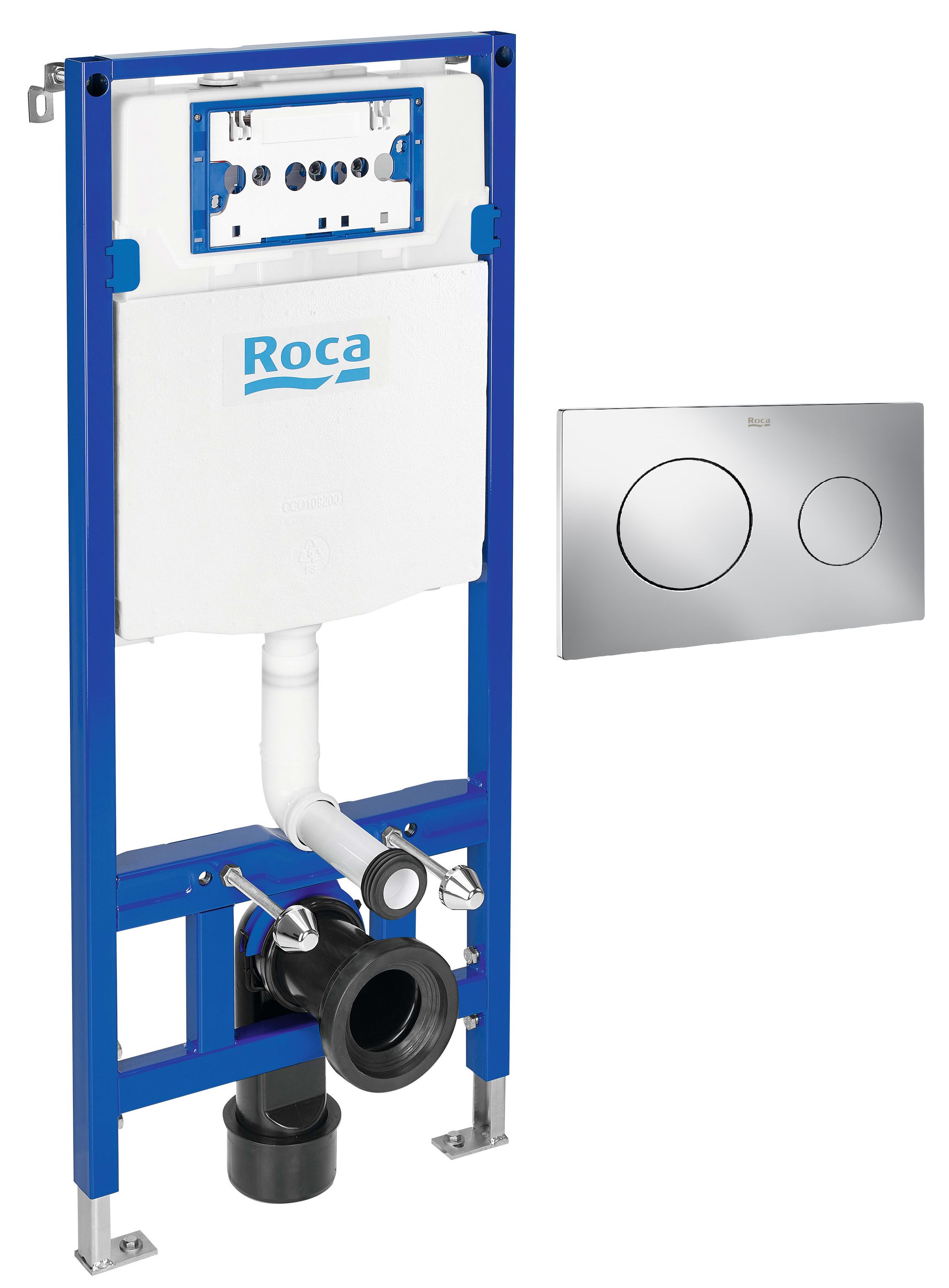 Set Unterputzrahmen Roca Duplo One A890070020, Betätigungsplatte Roca PL A890189001