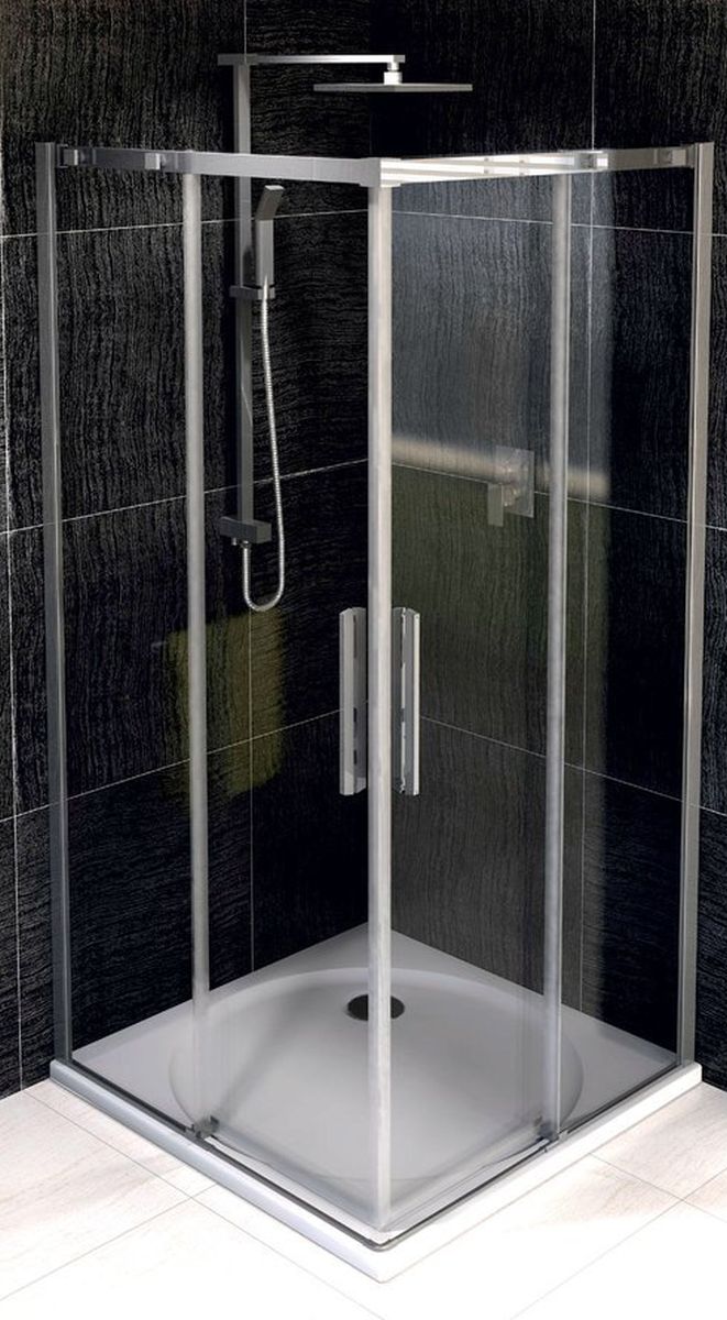 Polysan Altis Line Dusche 100x100 cm quadratisch chrom Glanz/durchsichtiges Glas AL1510C
