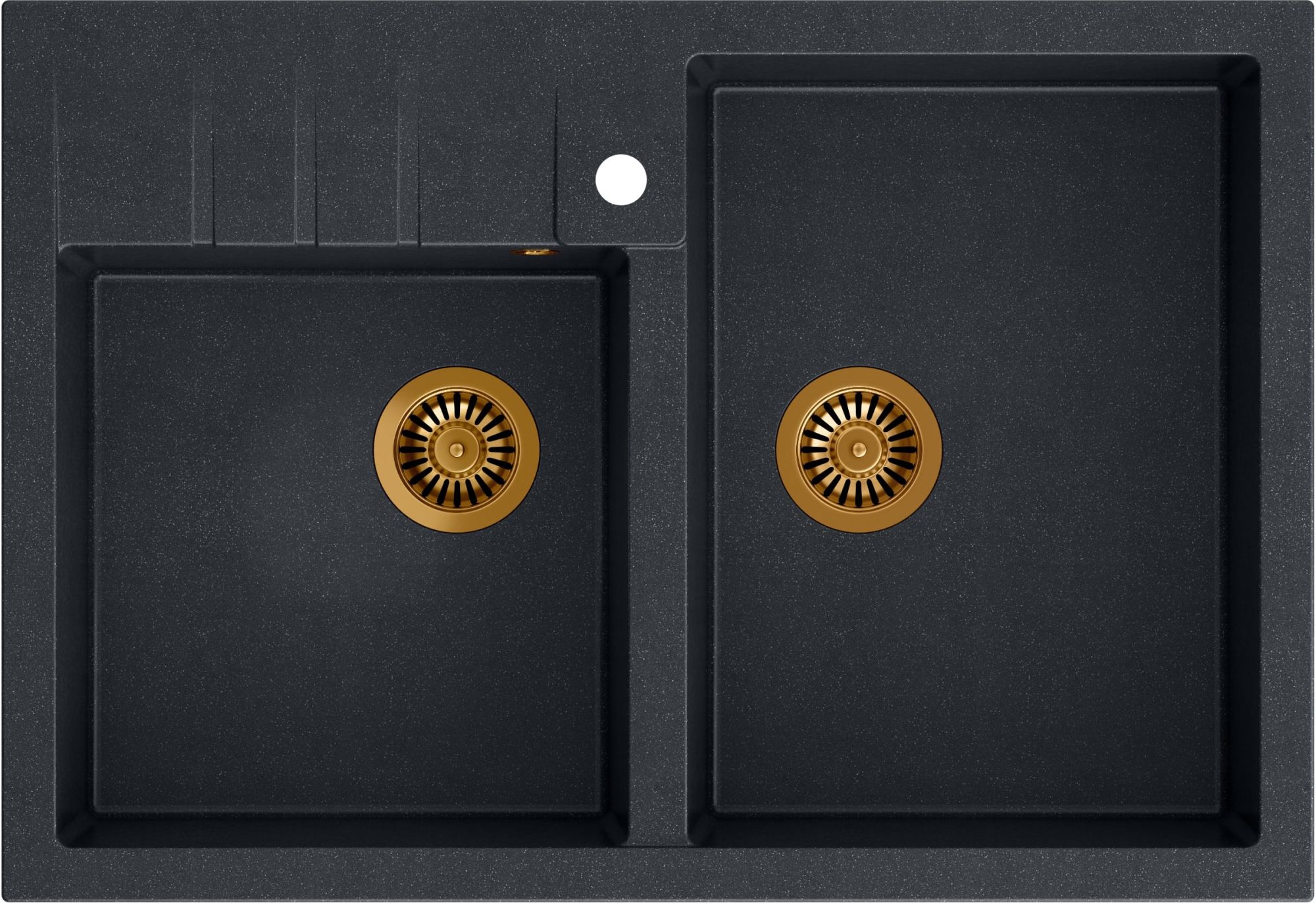 Quadron Bill GraniteQ-Spüle 90x62 cm schwarz HCQB9062U8_PVDC1