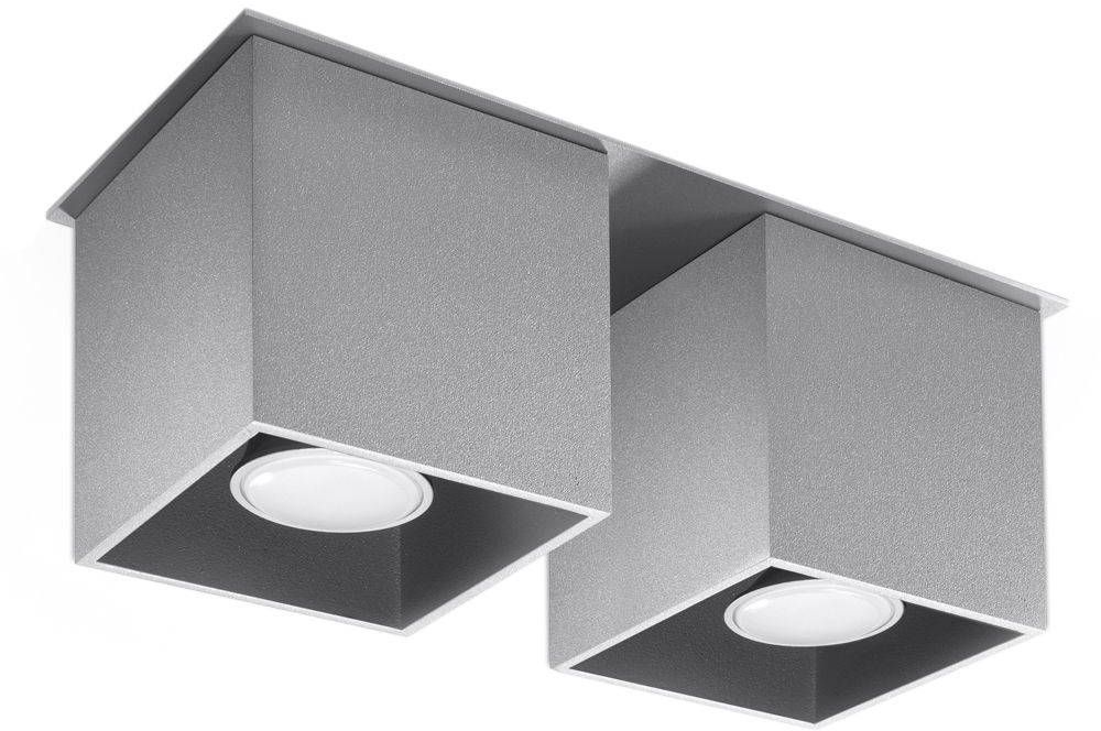 Sollux Lighting Quad 2 Deckenlampe 2x40 W grau SL.0064