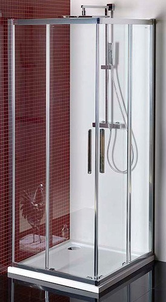 Polysan Lucis Line Dusche 90x90 cm quadratisch chrom Glanz/durchsichtiges Glas DL1615
