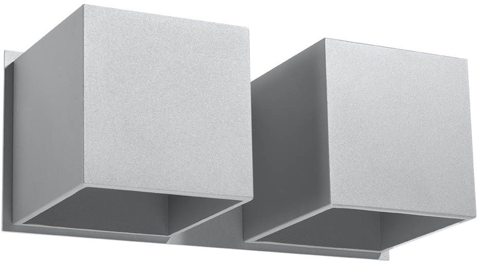 Sollux Lighting Quad 2 Leuchter 2x40 W grau SL.0658
