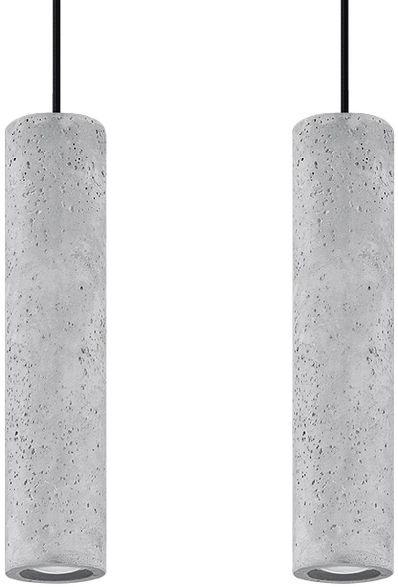 Sollux Lighting Luvo Pendelleuchte 2x40 W schwarz-grau/aschfarben SL.0654