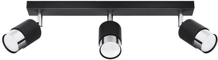 Sollux Lighting Nero Deckenlampe 3x40 W schwarz-chrom SL.1066