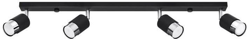 Sollux Lighting Nero Deckenlampe 4x40 W schwarz-chrom SL.1067