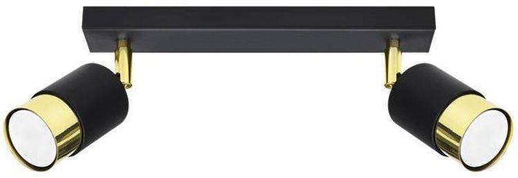 Sollux Lighting Nero Deckenlampe 2x40 W schwarz-gold SL.1070