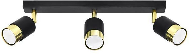 Sollux Lighting Nero Deckenlampe 3x40 W schwarz-gold SL.1071