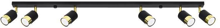 Sollux Lighting Nero Deckenlampe 6x40 W schwarz-gold SL.1073