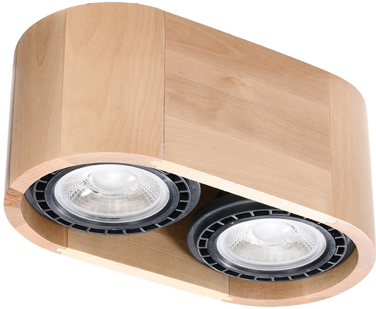 Sollux Lighting Basic Deckenlampe 2x40 W holz SL.0914