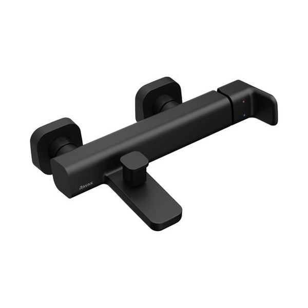 Ravak 10° Badewannen- und Duscharmatur Wandmontage schwarz X070152