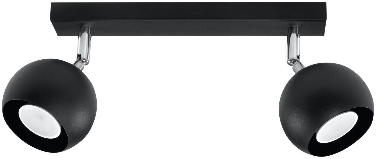 Sollux Lighting Oculare Deckenlampe 2x40 W schwarz SL.0444