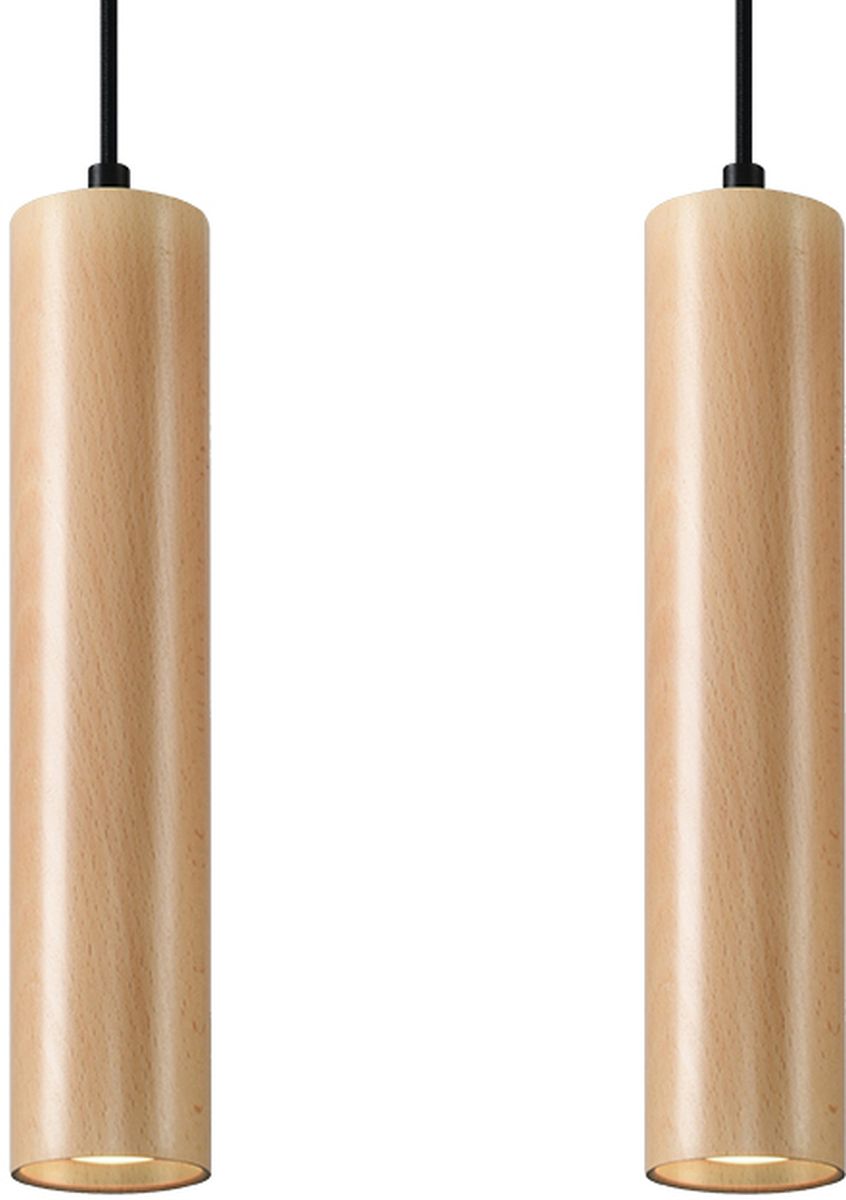 Sollux Lighting Lino Pendelleuchte 2x40 W holz SL.0637